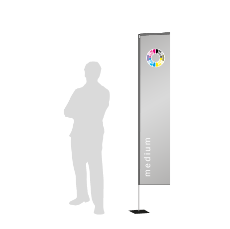 Beachflag Rechteck | Medium (300 cm) | einseitig bedruckt