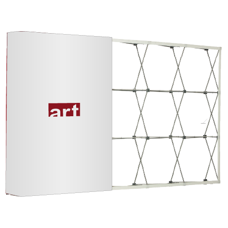 Textilfaltwand | 3 x 3 Felder gebogen | einseitig bedruckt